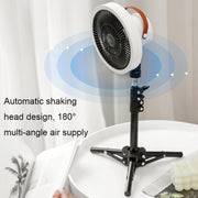 ZK-01 7 Inch Outdoor Camping LED Light Tripod Fan Portable Multifunctional Power Bank Hanging Fan(White)