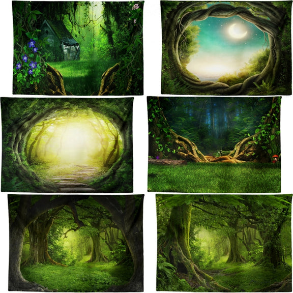 Dream Forest Series Party Banquet Decoration Tapestry Photography Background Cloth, Size: 150x100cm(A)