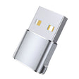 USB 2.0 Male To USB-C / Type-C Female Adapter, Support Charging & Transmission Data(Silver) - free shipping - PMC TechLife - Order now!