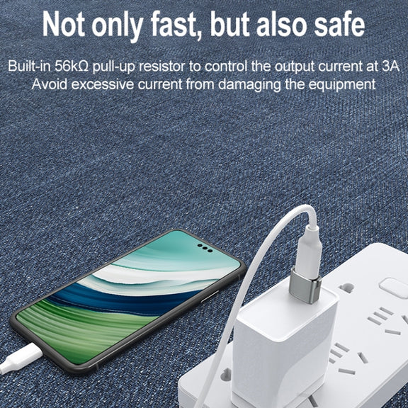 USB 2.0 Male To USB-C / Type-C Female Adapter, Support Charging & Transmission Data(Silver)