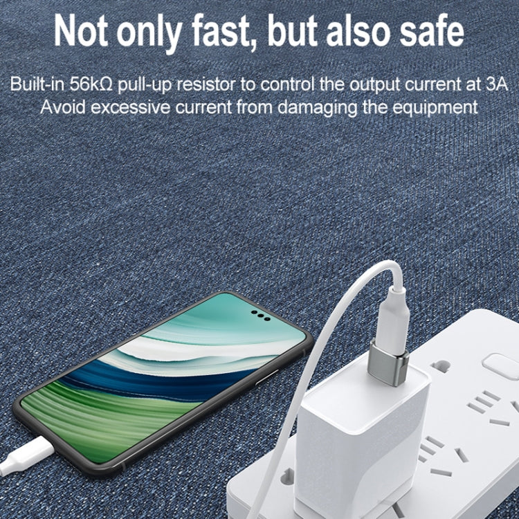 USB 2.0 Male To USB-C / Type-C Female Adapter, Support Charging & Transmission Data(Silver)