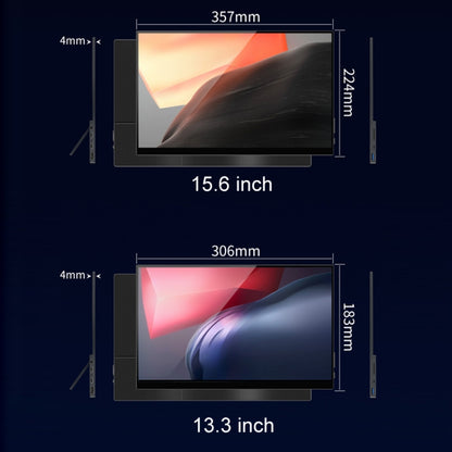 13.3 inch Ordinary Version 4K Portable External Extended Screen Display For Switch/PS5/Mobile Phone/Computer(AU Plug) - LCD Monitors by PMC Jewellery | Online Shopping South Africa | PMC Jewellery | Buy Now Pay Later Mobicred