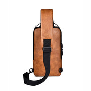 WEIXIER X318 Single Shoulder Crossbody Male Water-resistant Anti-Theft Small Backpack(Light Brown)