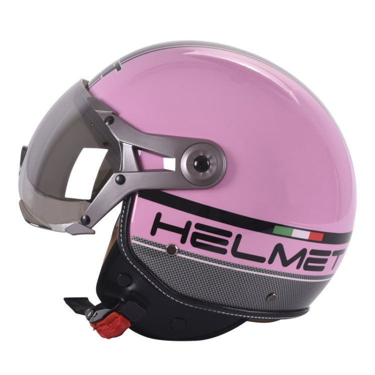 GXT Electric Vehicle Half Cover Helmet Four Seasons Retro Helmet, Size: XL(Pink Flower) - Helmets by GXT | Online Shopping South Africa | PMC TechLife | Buy Now Pay Later Mobicred