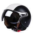 GXT Electric Vehicle Half Cover Four Seasons Retro Helmet, Size: M(Black White) - free shipping - PMC TechLife - Order now!