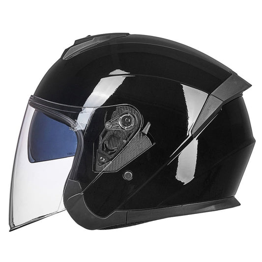 GXT Electric Vehicle Four Seasons Sun Protection & Windshield Double Lens Helmet, Size: M(Bright Black) - free shipping - PMC Jewellery - Order now!