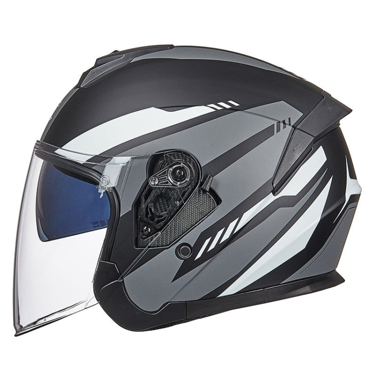GXT Electric Vehicle Four Seasons Sun Protection & Windshield Double Lens Helmet, Size: L(Matt Black Gray) - free shipping - PMC Jewellery - Order now!