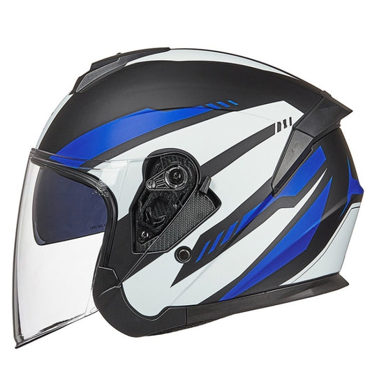 GXT Electric Vehicle Four Seasons Sun Protection & Windshield Double Lens Helmet, Size: L(Matt Black Blue) - free shipping - PMC Jewellery - Order now!