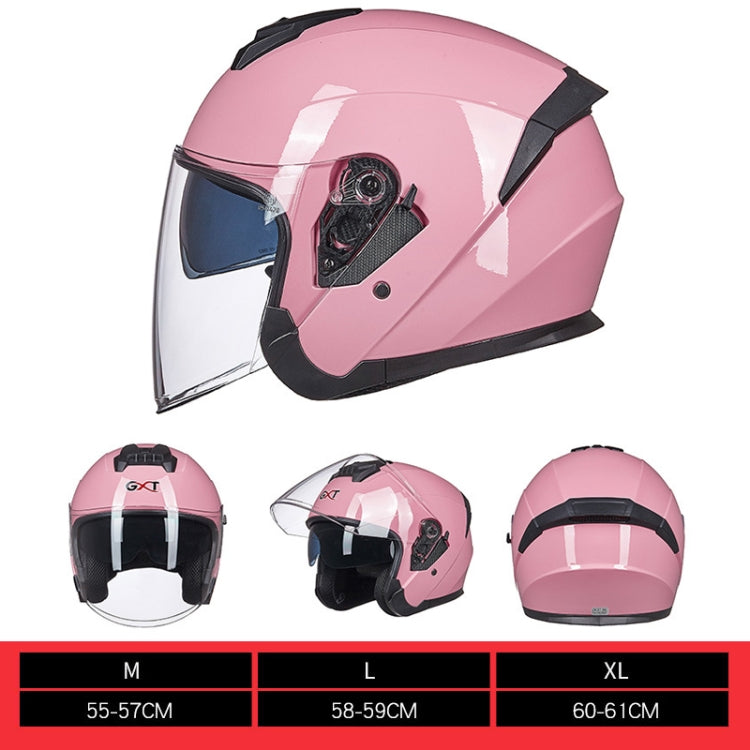 GXT Electric Vehicle Four Seasons Sun Protection & Windshield Double Lens Helmet, Size: L(Bright Black)