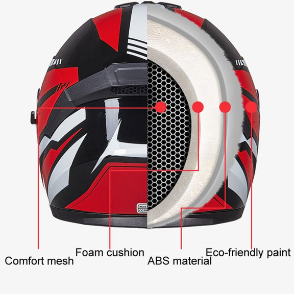 GXT Electric Vehicle Four Seasons Sun Protection & Windshield Double Lens Helmet, Size: L(Light Pink)