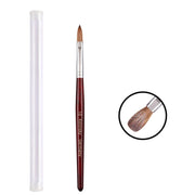 Red Wood Handle Kolinsky Hair Nail Art Brush No. 10