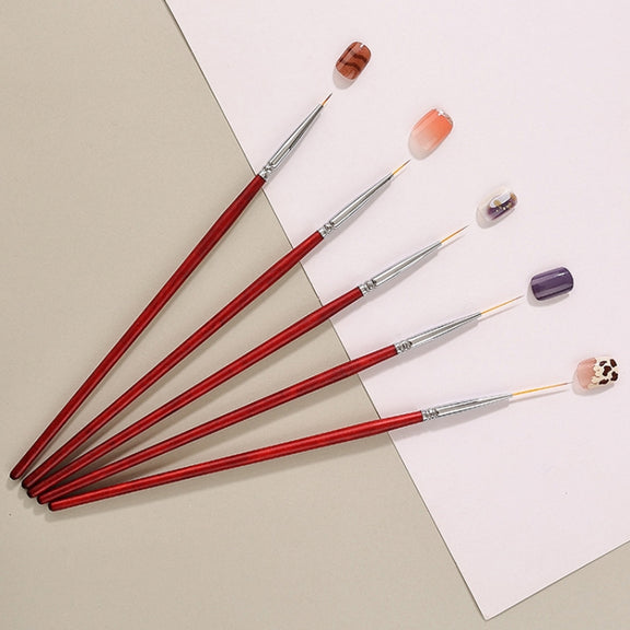 No.1 0.6cm Nail Fine Line Pulling Pen Color Painting Flower Pen Fine Outline Nail Art Pen