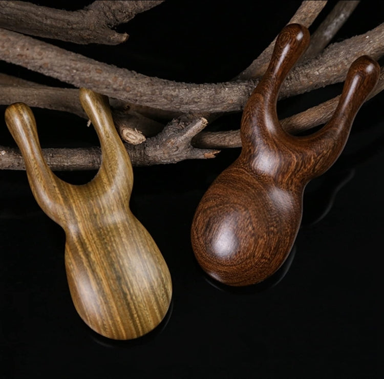 Gold Sandalwood Solid Wood Massage Eye Scraping And Nose Massage, Color Random Delivery