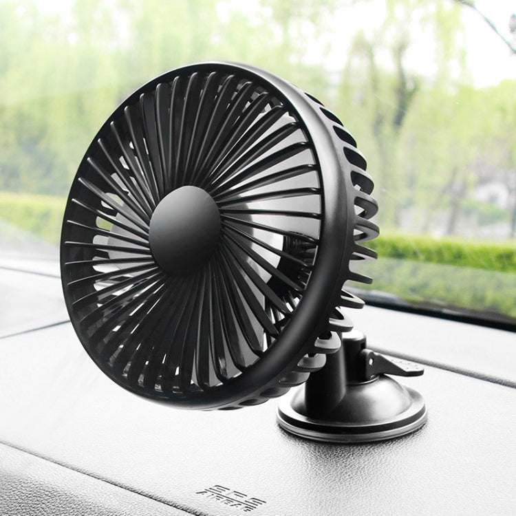 SUITU  12V/24V Mini Car Fan USB Charging Single Head Fan 360 Degree Cooling Fan, Style: Suction Cup Model - free shipping - PMC Jewellery - Order now!