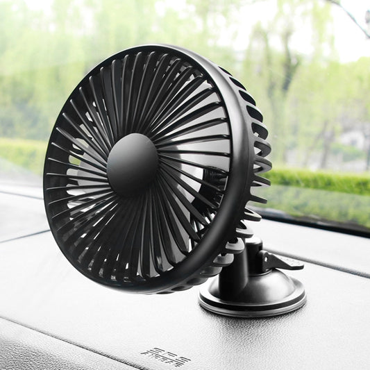 SUITU  12V/24V Mini Car Fan USB Charging Single Head Fan 360 Degree Cooling Fan, Style: Suction Cup Model - free shipping - PMC Jewellery - Order now!