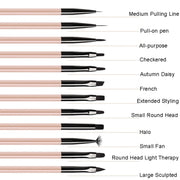 Acrylic Tea Color Pen Brush Beauty Nail Pen Color Painting Drawing Pen Light Therapy Pen(KS11)