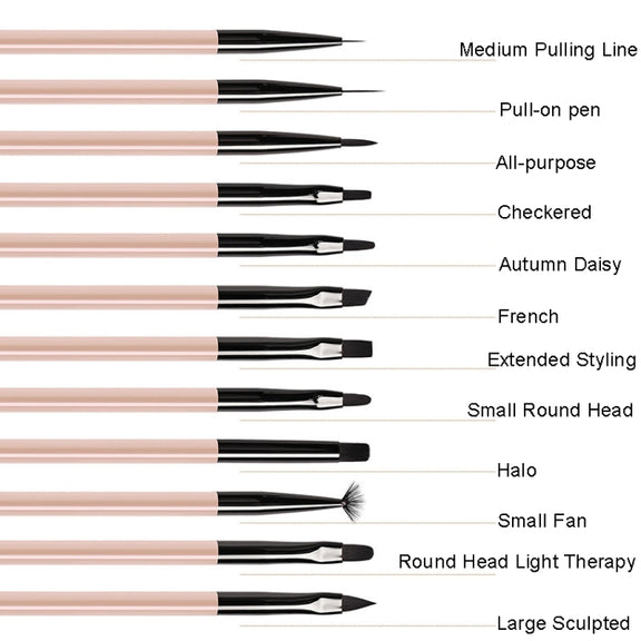 Acrylic Tea Color Pen Brush Beauty Nail Pen Color Painting Drawing Pen Light Therapy Pen(KS11)
