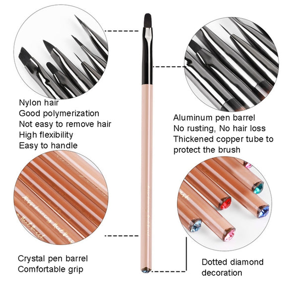 Acrylic Tea Color Pen Brush Beauty Nail Pen Color Painting Drawing Pen Light Therapy Pen(KS11)