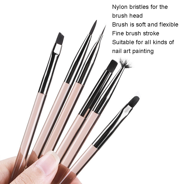 Acrylic Tea Color Pen Brush Beauty Nail Pen Color Painting Drawing Pen Light Therapy Pen(KS11)