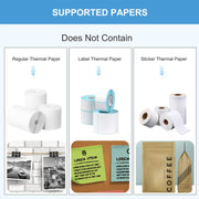 C17 Bluetooth Pocket Mini Label Printer Inkless Thermal Printer Wireless Photo Printer(Blue)