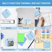 C17 Bluetooth Pocket Mini Label Printer Inkless Thermal Printer Wireless Photo Printer(Blue)