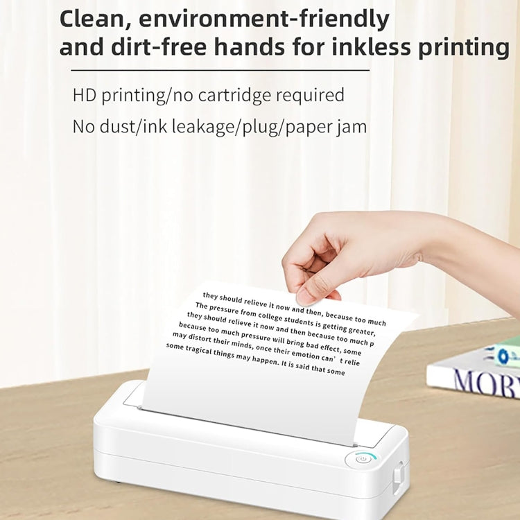 Bluetooth Connection Inkless A4 Printer Portable Mini Student Office Home Photo Printer, Model: X8 - free shipping - PMC TechLife - Order now!