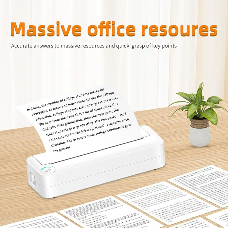 Bluetooth Connection Inkless A4 Printer Portable Mini Student Office Home Photo Printer, Model: X8 - free shipping - PMC TechLife - Order now!