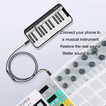 1m JINGHUA 3.5mm Cable Audio Conversion Microphone Two-way Transcriber - Audio Adapter by JINGHUA | Online Shopping South Africa | PMC Jewellery | Buy Now Pay Later Mobicred