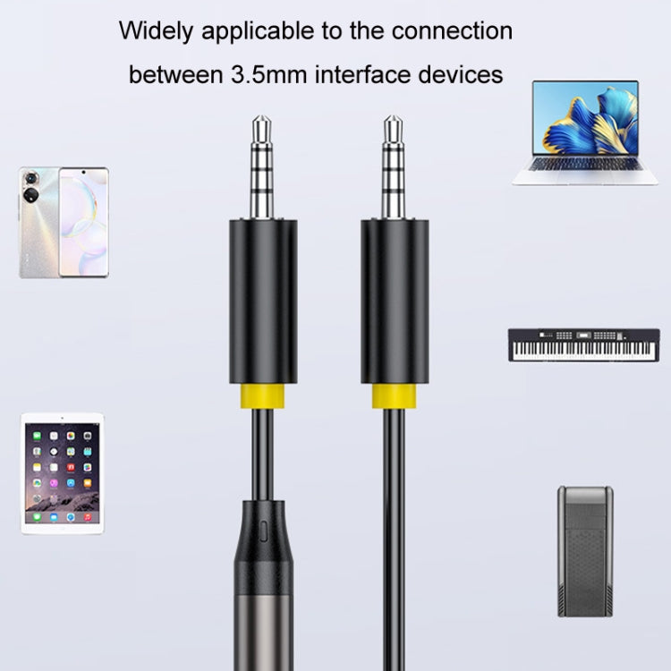 1m JINGHUA 3.5mm Cable Audio Conversion Microphone Two-way Transcriber - Audio Adapter by JINGHUA | Online Shopping South Africa | PMC Jewellery | Buy Now Pay Later Mobicred