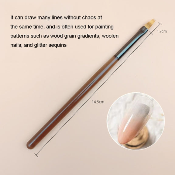 Brown Nail Art Pen Set Colorful Drawing Tools, Style: Sweeping pen