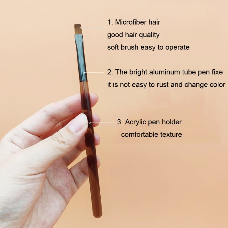 Brown Nail Art Pen Set Colorful Drawing Tools, Style: Sweeping pen