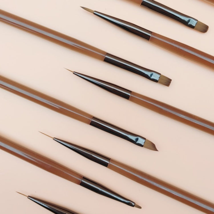 Brown Nail Art Pen Set Colorful Drawing Tools, Style: Sweeping pen