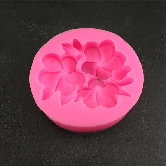 Silicone Handmade Mold Chocolate Epoxy Gypsum Fondant Mold(3 Petals Frangipani)