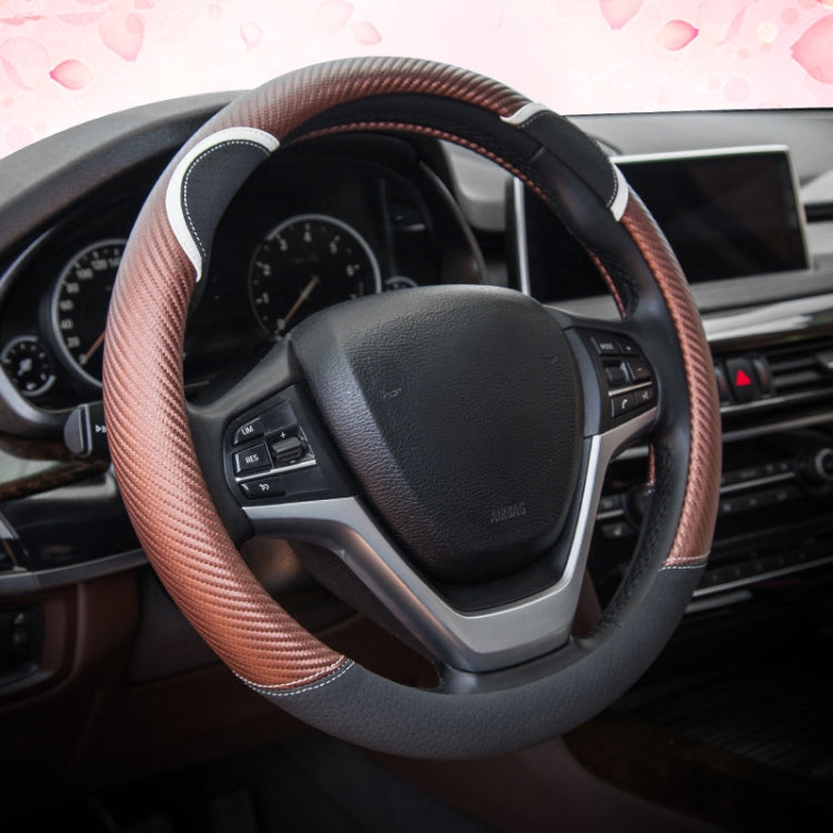 38cm Cute Rabbit Women Cartoon Car Steering Wheel Cover, Color: Round Black Boffee - Steering Wheel Accessories by PMC TechLife | Online Shopping South Africa | PMC TechLife | Buy Now Pay Later Mobicred