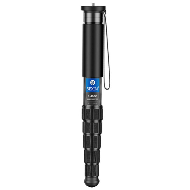 BEXIN P406CF-S Carbon Fiber Monopod Travel Shooting Mobile Phone Live Selfie Bracket Retractable Portable Monopod