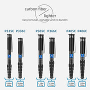 BEXIN P365CF-S Carbon Fiber Monopod Travel Shooting Mobile Phone Live Selfie Bracket Retractable Portable Monopod