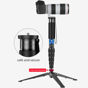 BEXIN P336CF-S Carbon Fiber Monopod Travel Shooting Mobile Phone Live Selfie Bracket Retractable Portable Monopod