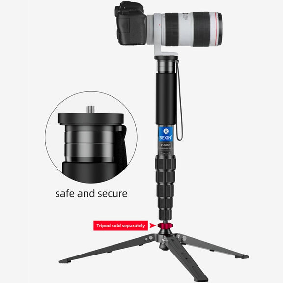 BEXIN P405CF-S Carbon Fiber Monopod Travel Shooting Mobile Phone Live Selfie Bracket Retractable Portable Monopod
