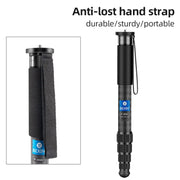 BEXIN P335CF-S Carbon Fiber Monopod Travel Shooting Mobile Phone Live Selfie Bracket Retractable Portable Monopod