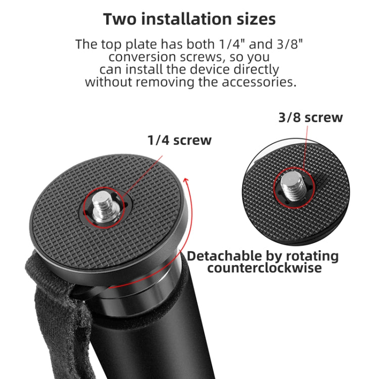 BEXIN P365CF-S Carbon Fiber Monopod Travel Shooting Mobile Phone Live Selfie Bracket Retractable Portable Monopod