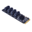 JMB582 M2 KEY-M NVME PCI-E To SATA3.0 Hard Disk Transfer Card(M2T4SAT-A01) - Card Adapter by PMC TechLife | Online Shopping South Africa | PMC TechLife | Buy Now Pay Later Mobicred