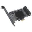 PCIE 1X To 10 Port  SATA 3.0 Adapter Expansion Card ASMedia ASM1166 Converter - Add-on Cards by PMC TechLife | Online Shopping South Africa | PMC TechLife | Buy Now Pay Later Mobicred