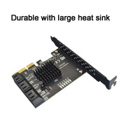 PCIE 1X To 6 Port SATA 3.0 Adapter Expansion Card ASMedia ASM1166 Converter