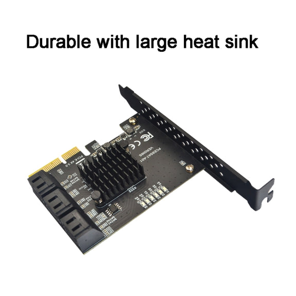 PCIE 1X To 6 Port SATA 3.0 Adapter Expansion Card ASMedia ASM1166 Converter