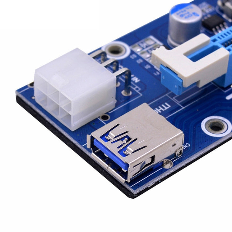 PCE164P-N03 VER006C Mini PCI-E 1X To 16X Riser For Laptop External Image Card, Spec: Blue Board 6pin - Add-on Cards by PMC TechLife | Online Shopping South Africa | PMC TechLife