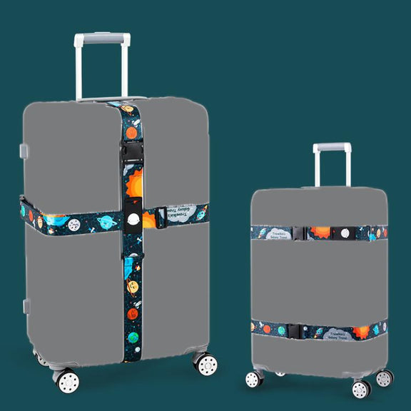 Luggage Cross Customs Lock Binding Strap, Color: Keep Out Blue (Ordinary)