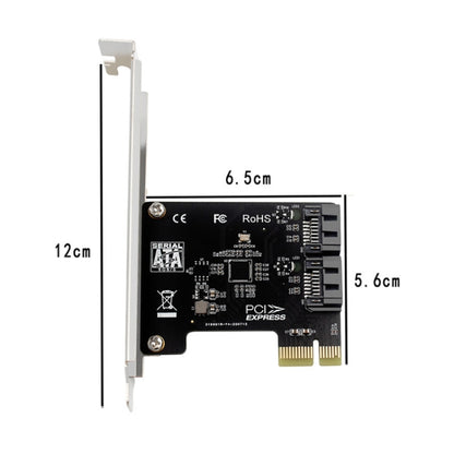 PCIE 2 Port SATA 3.0 Expansion Card 6Gbps Computer Desktop Chassis Conversion Card - free shipping - PMC Jewellery - Order now!