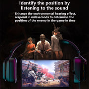 Ajazz AX368 Computer Game Audio Recognition RGB Headset 3.5mm Version (Black)