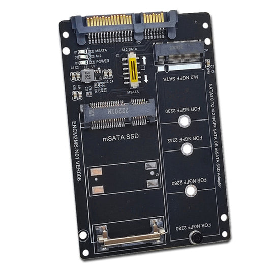 SATA 22PIN To MSATA Or M.2 NGFF SATA Card 2 In 1 SSD Converter Card Only Card - free shipping - PMC Jewellery - Order now!