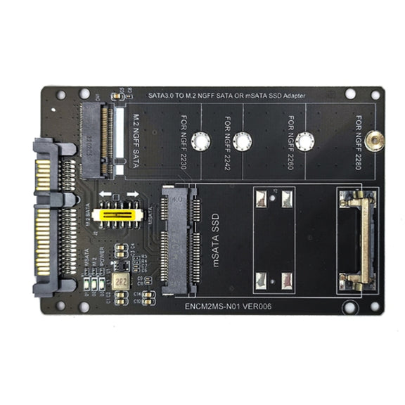 SATA 22PIN To MSATA Or M.2 NGFF SATA Card 2 In 1 SSD Converter Card Only Card